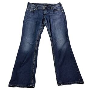 Silver Jeans Suki Surplus Bootcut Jeans Women's Size 16 L34 Dark Wash Stretch